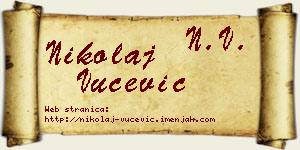 Nikolaj Vučević vizit kartica